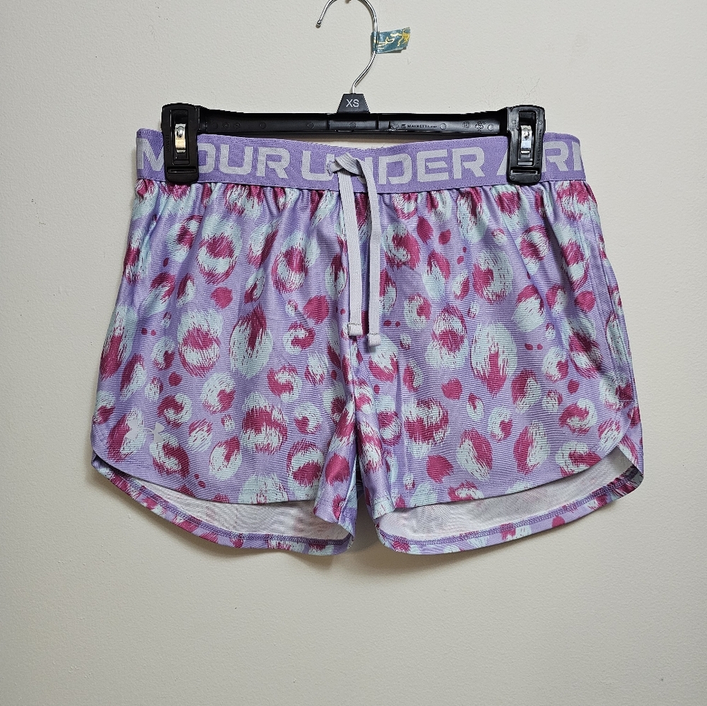 Under Armour Girl YGL‎ Heatgear Loose purple/magenta/light blue pull on shorts